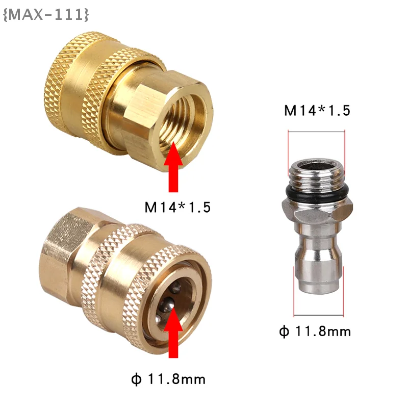 【F2-MAX111】Schaumlanze für Autowaschanlage mit 1/4 Zoll Schnellanschluss - M14 Anschluss für Hochdruckreiniger-Zubehör