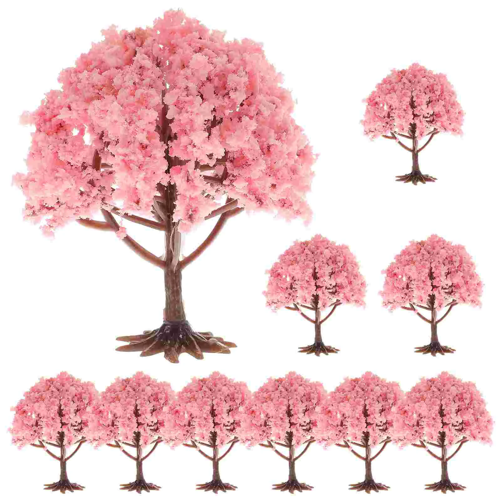 

10 Pcs Artificial Plants Indoor Architectural Tree Model Prop Props Arrangements Centerpiece Simulated Photo