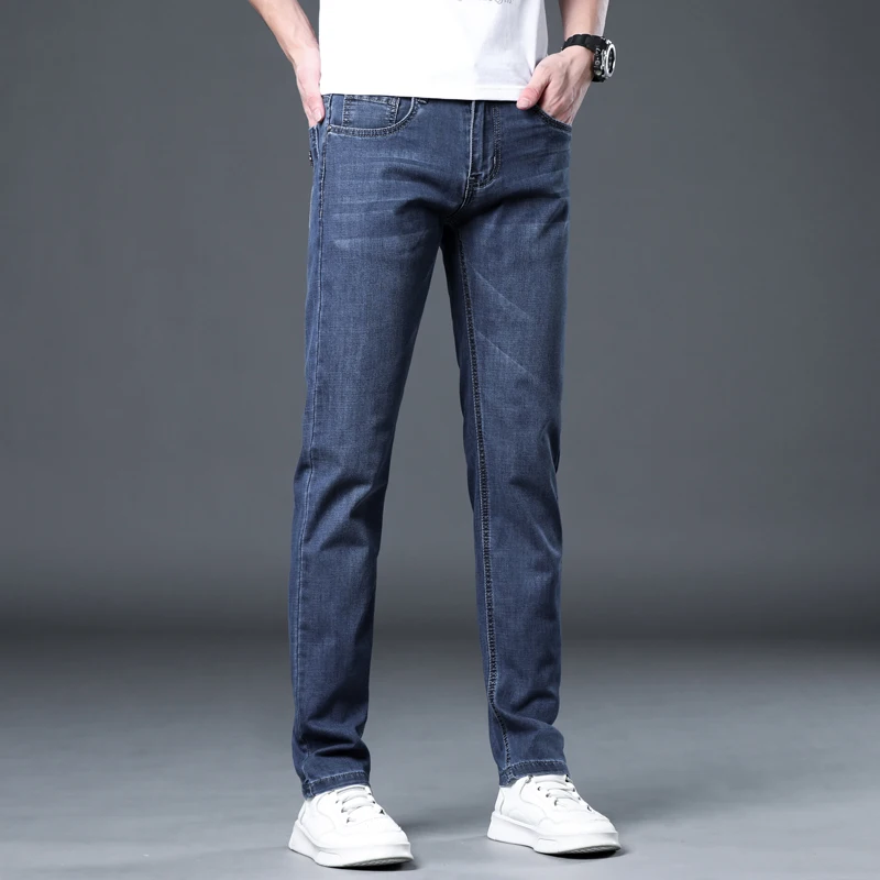 

Spring and Autumn New Men's Casual Solid Color Jeans cargo pants men skinny Minimalist denim pants jeans streetwear men