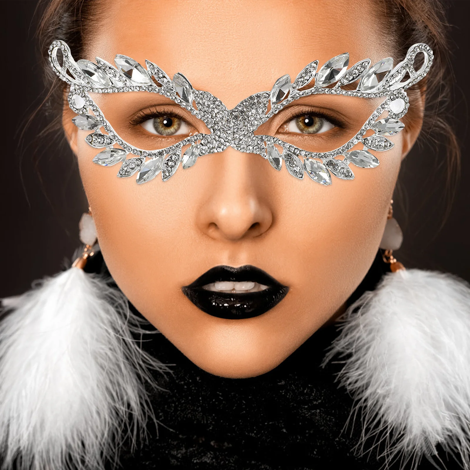 

Маскарадная маска со стразами, элегантная декоративная вечеринка, Хэллоуин, карнавал, танцы, нарядное платье, косплей, костюм для выпускного вечера, маска