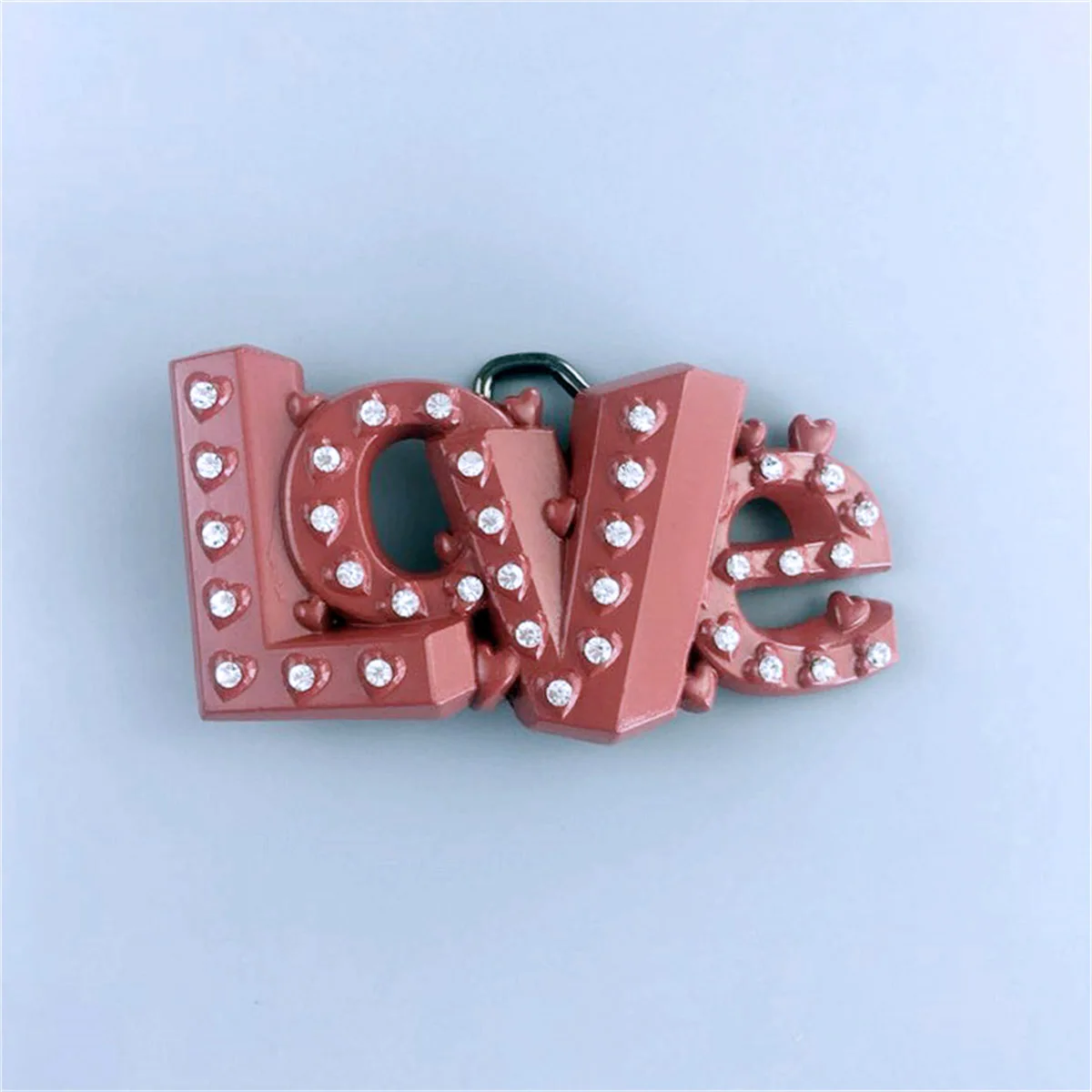 新しいレッドチャーミングラブレターラインストーンベルトバックル-buckle-t069rd