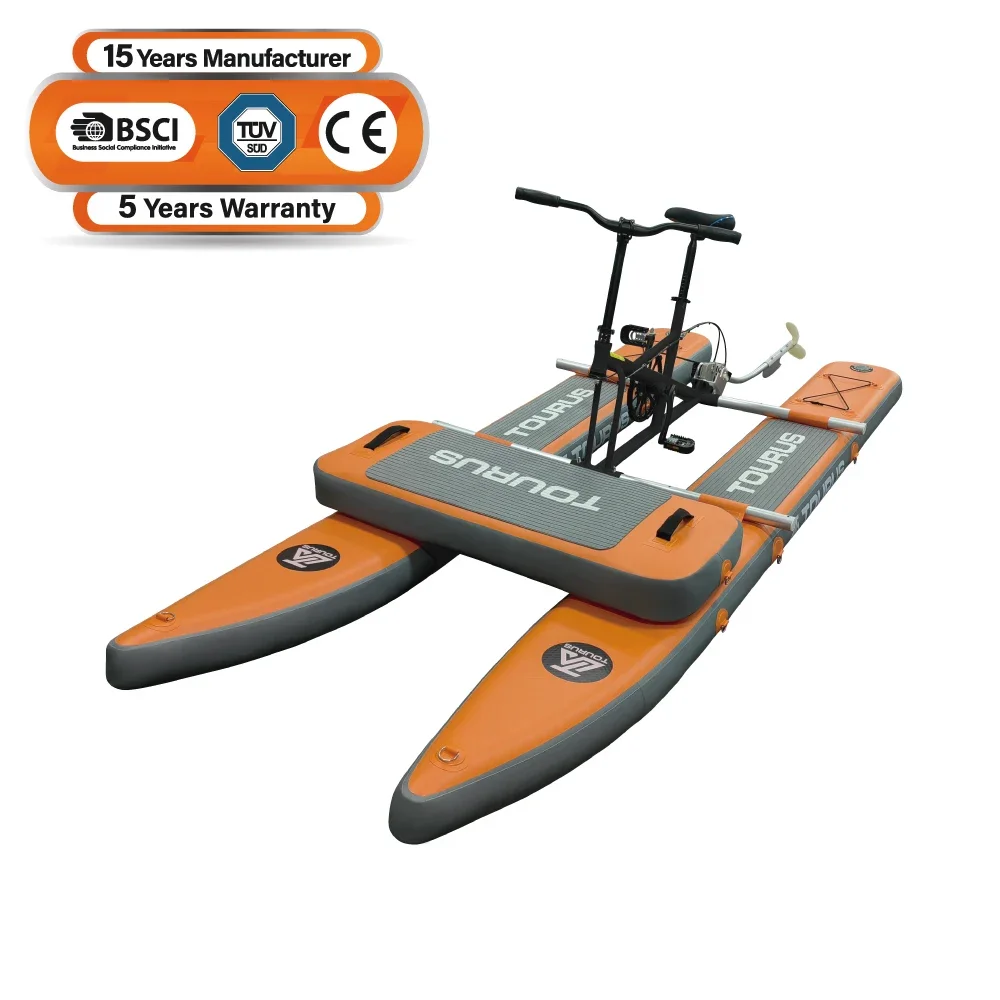 TOURUS 2025 New Collection Pontoons Inflatable Water Bike Inflatable Single Water Bike for Sale
