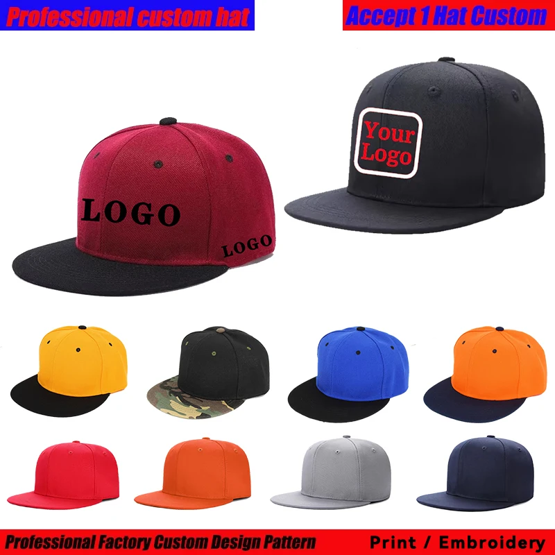 Customized Logo Hats Team Embroidered Printed Baseball Caps Fraternity Hats Men  Women Fashionable Outdoor Hip-Hop Hats
