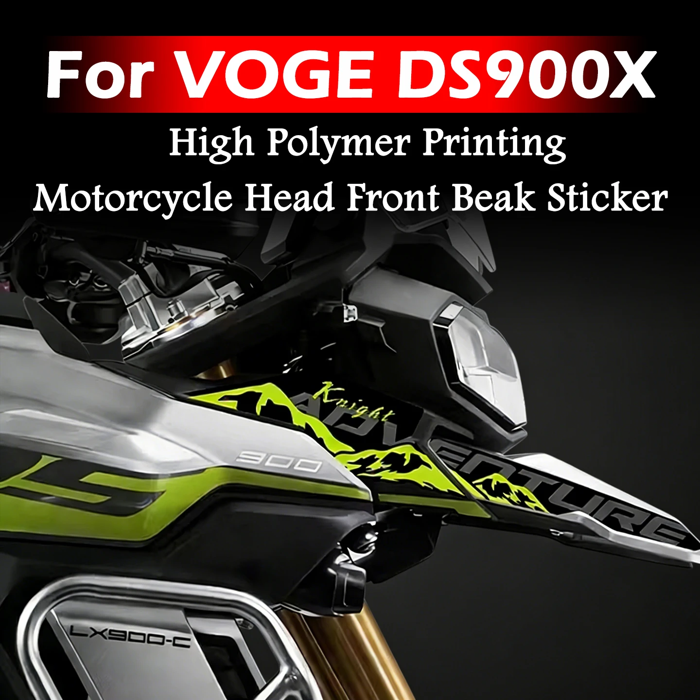 

For VOGE DS900X 900DSX High Polymer Printing Adventure Motorcycle Head Stickers ADV Moto Front Beak Decor Decals Accessories
