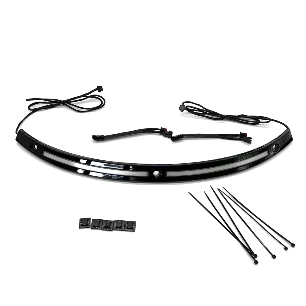 For Harley Davidson Windshield Trim Turn Light Motorcycle White/Amber LED Turn Signals