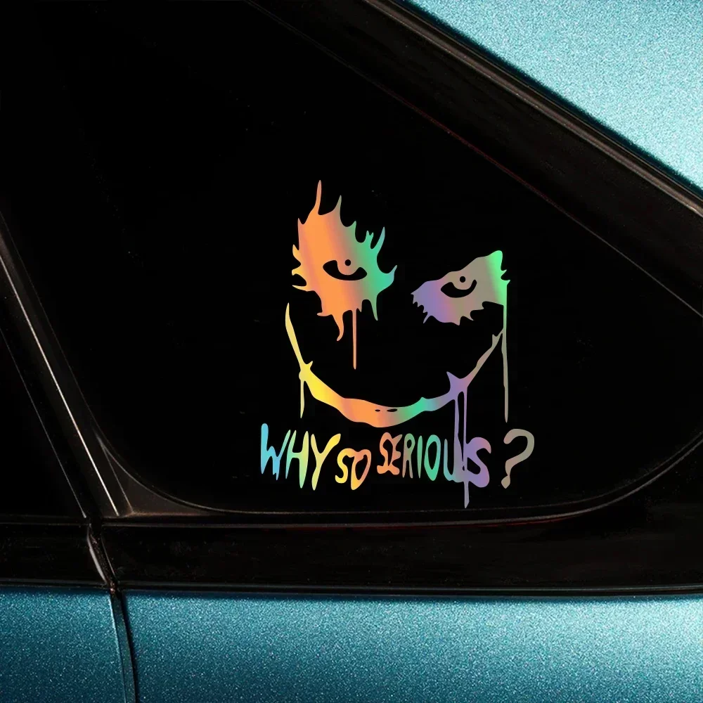 

Car Creative Stickers A clown's Smile Vinyl Reflective Decals Motorcycle Helmet Car Body Windshield Exterior Styling Decoration
