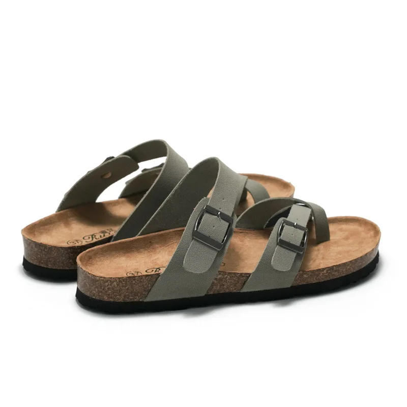 2022 Women Summer Fashion Cork Sandals Beach Gladiator Buckle Strap Sandals Shoes women Flat Casual Beach Sandals Size 35-45