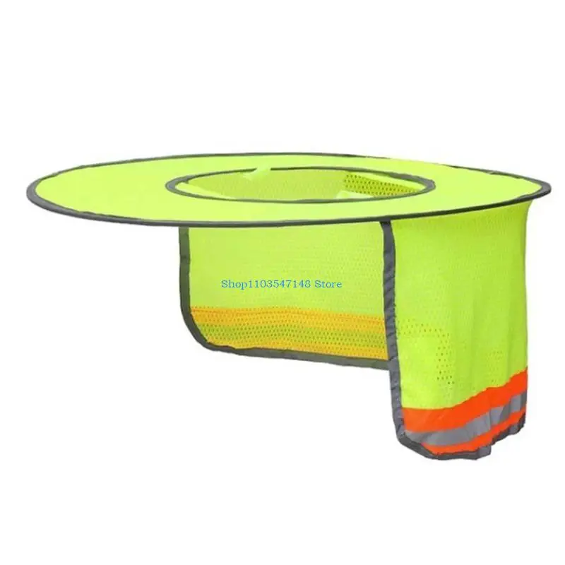 

P88B Hard Hat Sun Shade Mesh-Sunshade with High Visibility Reflective Strip Breathable UV Neck Shield for Hard Hat