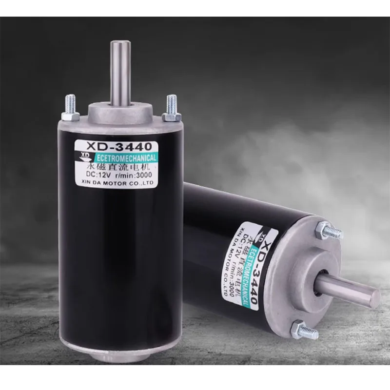 PFDE XD-3440 6000rpm 고속 DC 모터 50W 12V 24V 영구 자석 속도 조절 CW CCW 고토크 잔디 깎는 기계용 3000rpm