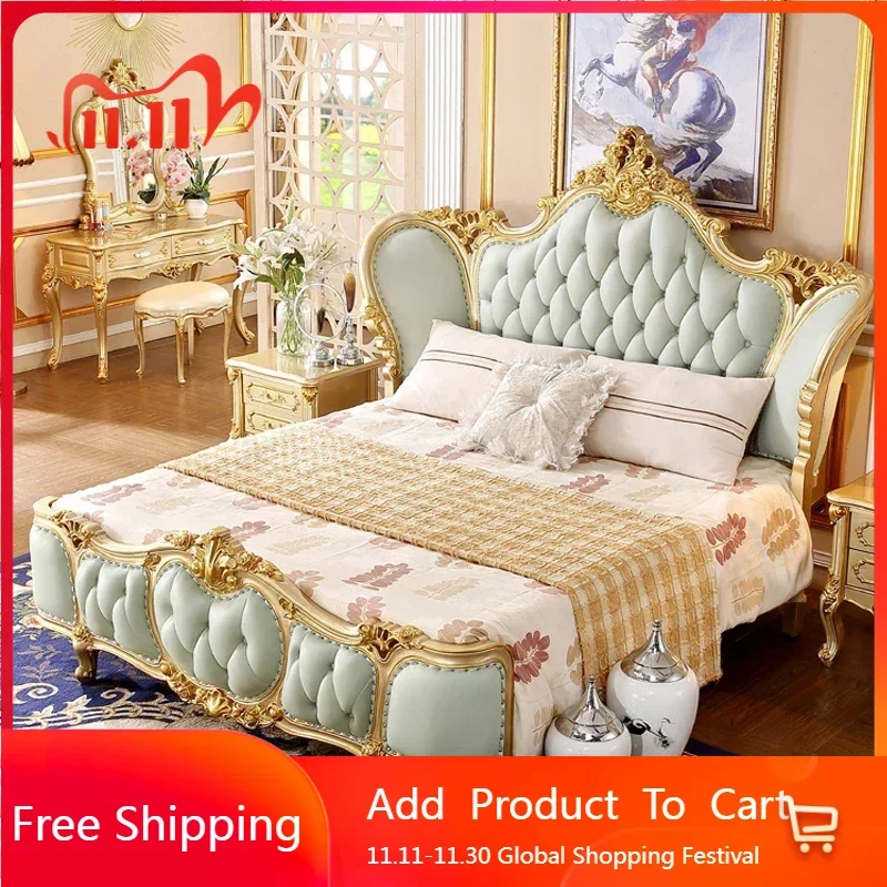 

Sleeping Princess Bed Leather Bedroom Sun Design Girls Multifunctional Beauty Bed Luxury King Size Cama Lounge Suite Furniture