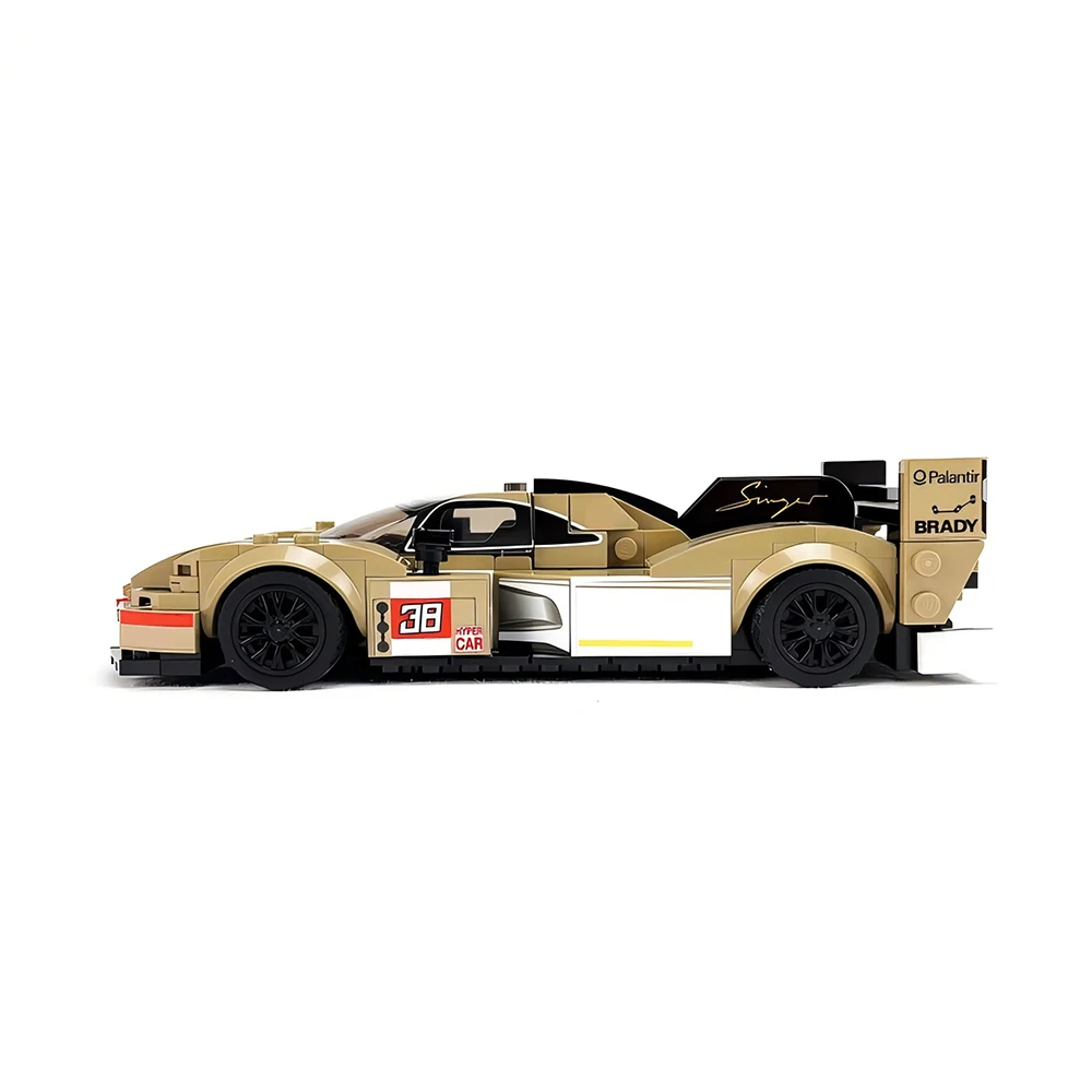 302PCS Velocidade MOC ​ ​ Campeão Le Mans 24 horas de resistência corrida 2023 WEC série 963 modelo de carro de corrida blocos de construção brinquedos infantis