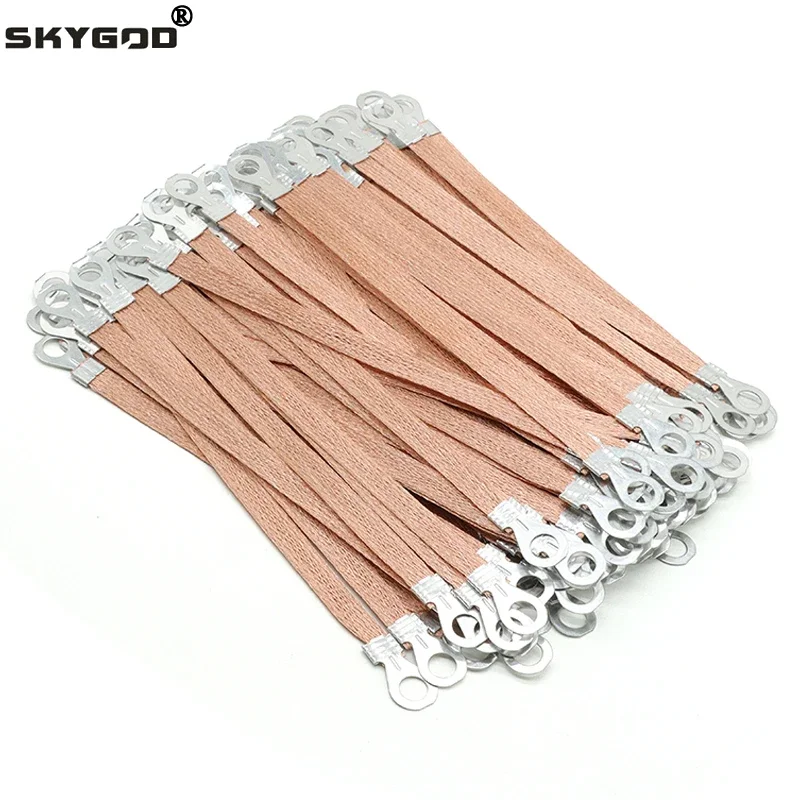 5~100pcs Durable Gounding Lead Wire Copper Clad Aluminum Braid Wire Span Cable Bridge Connection Wire Ground Lead