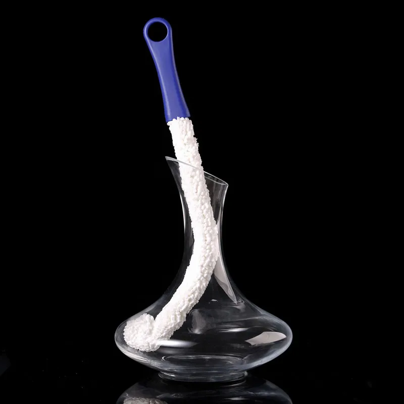 Multi-function Long Cleaning Brush Foam Bottle Decanter Wine Glass Bar Kitchen Cleaner Flexible, soft, Long Cleaning cup brush