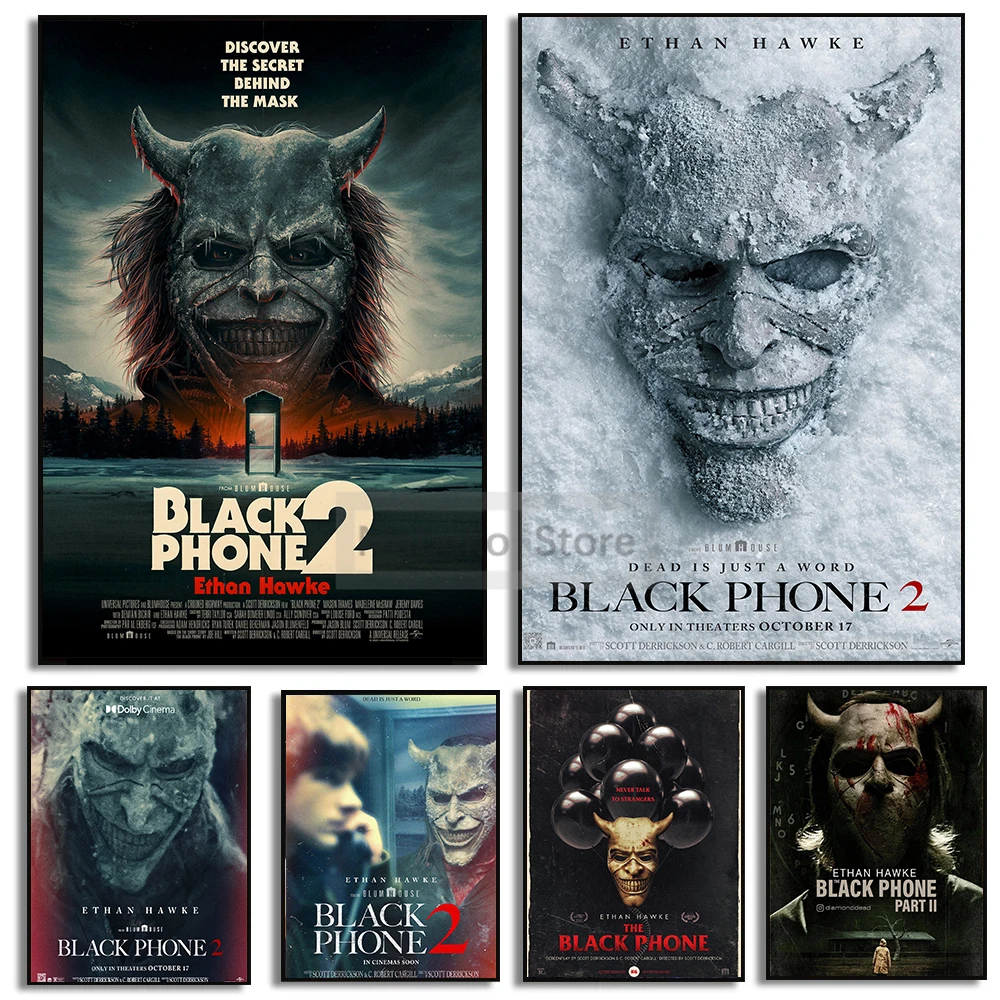 أفلام الهاتف الأسود 2 ملصق 2025 أحدث فيلم الرعب يطبع حائط لوح رسم الفن صور غرفة المنزل الإثارة الديكور #1