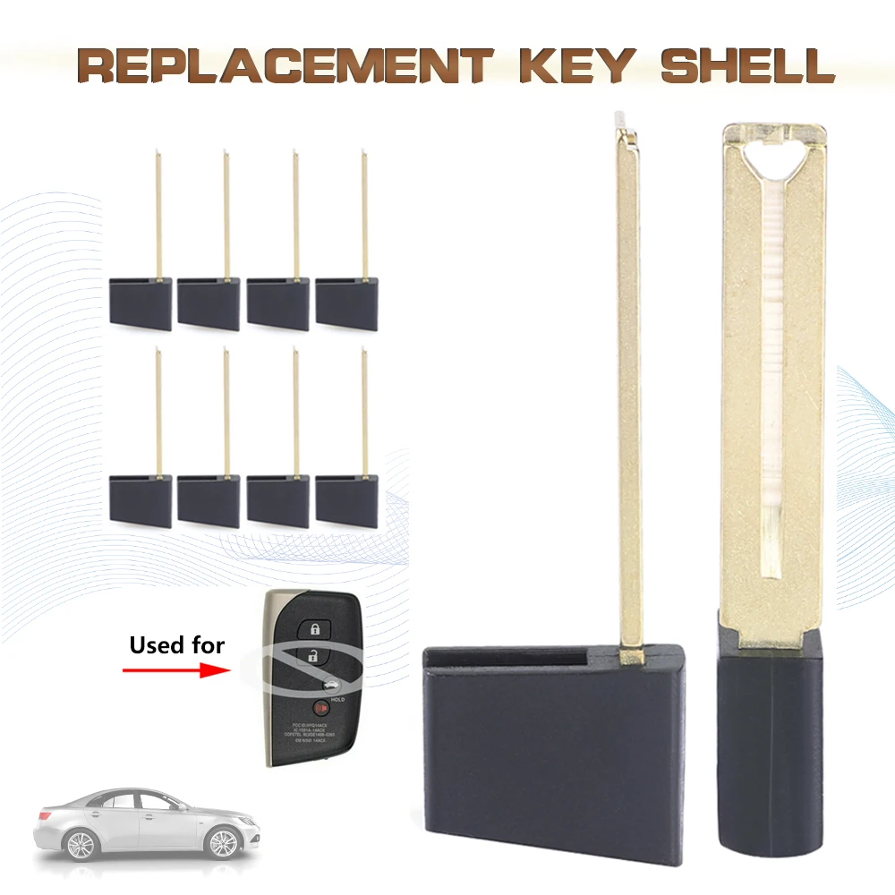 KEYECU-Hoja de llave de emergencia remota inteligente sin cortar, para Lexus LS460, LS600H, LS600L, HYQ14ACX, 2013, 2014, 2015, 2016, 2017