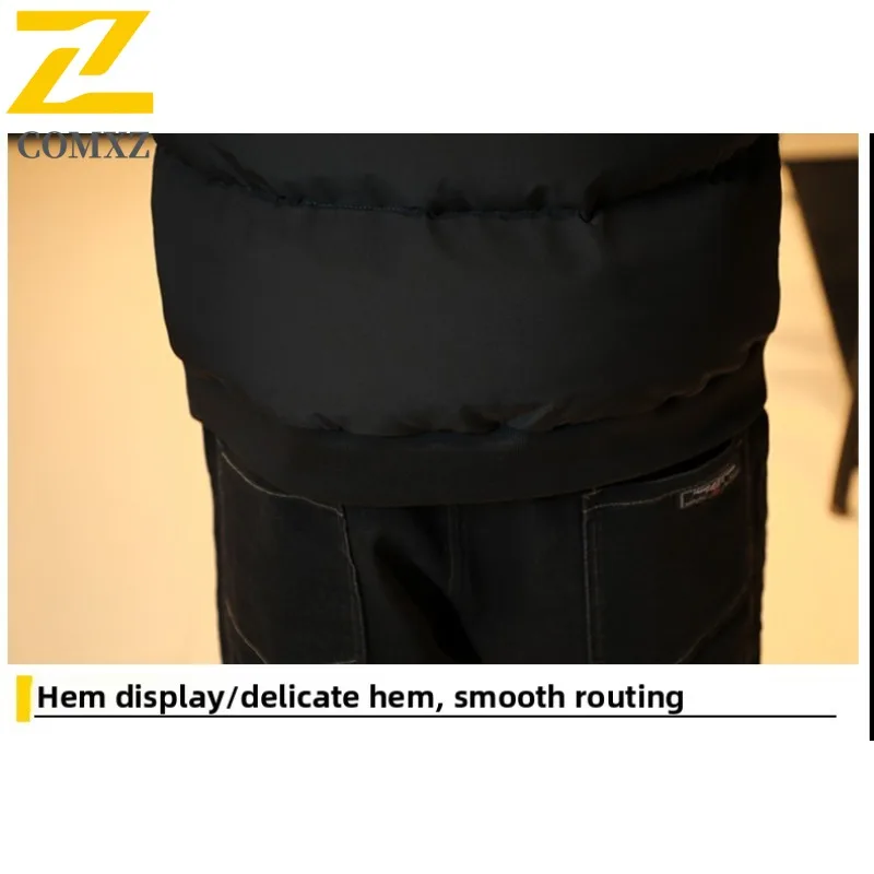 COMXZ, Chaqueta de algodón gruesa ajustada de estilo coreano de invierno para hombre, abrigo corto informal para deportes al aire libre, abrigo táctico cálido de talla grande