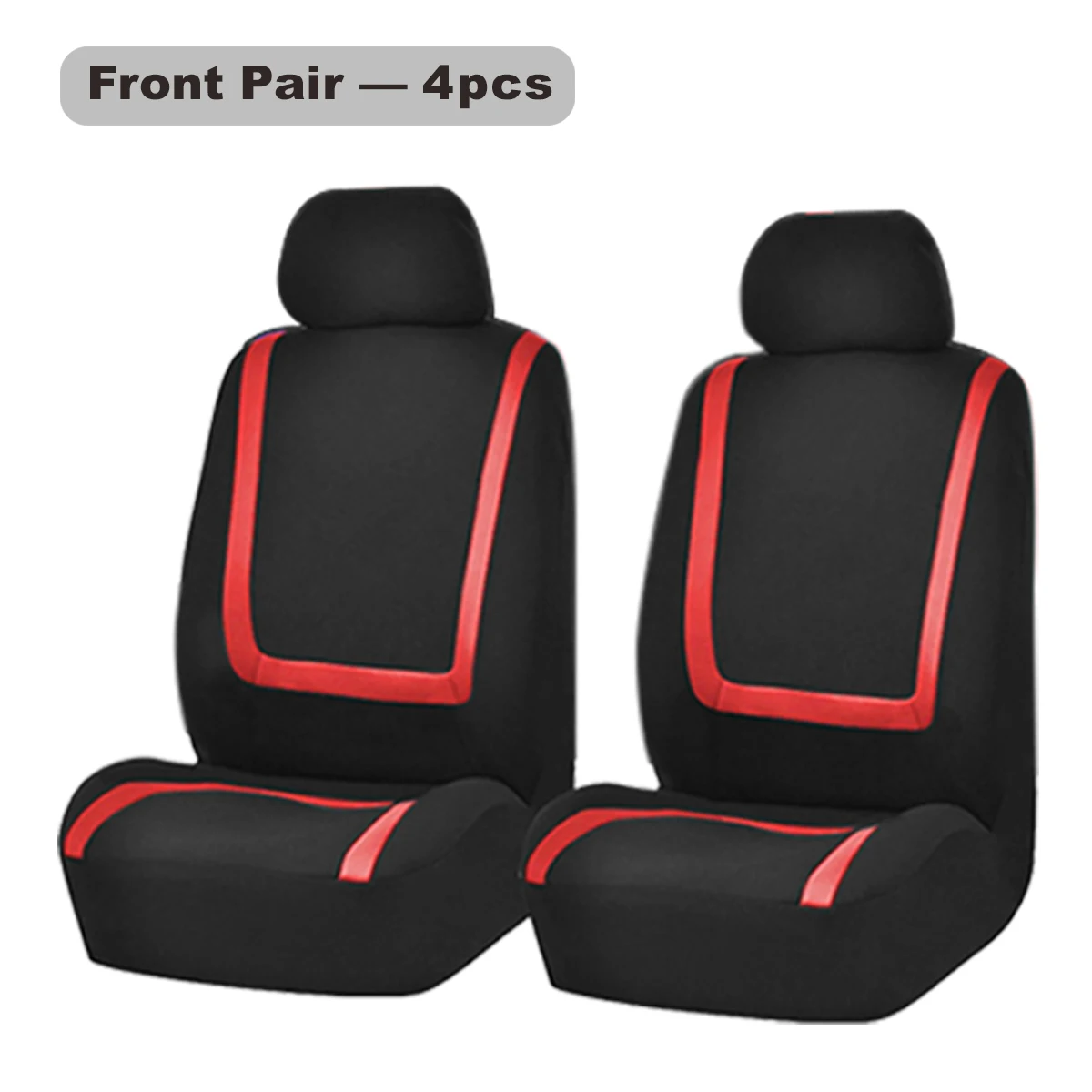 4-teiliger Sport-Autositzbezug-Set: Vordersitzbezug und Vorderer Rückenlehnenbezug – Detail 5