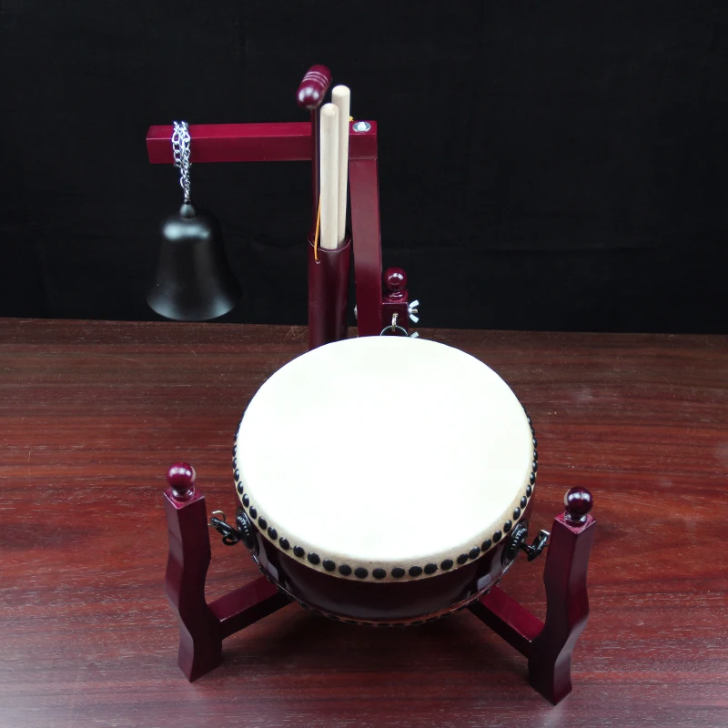 Small Wooden Drum Child Beginner Training Drums Sets Adult Desktop Practice Drum Set Chinese Tradition Percussion Instruments