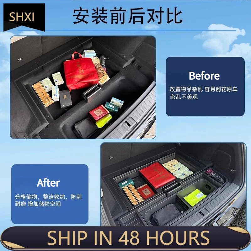 Good Quality NewFor Zeekr 7x 2025 2026 Trunk Storage Box Under-Trunk Storage Box Divider Interior Modification Accessories