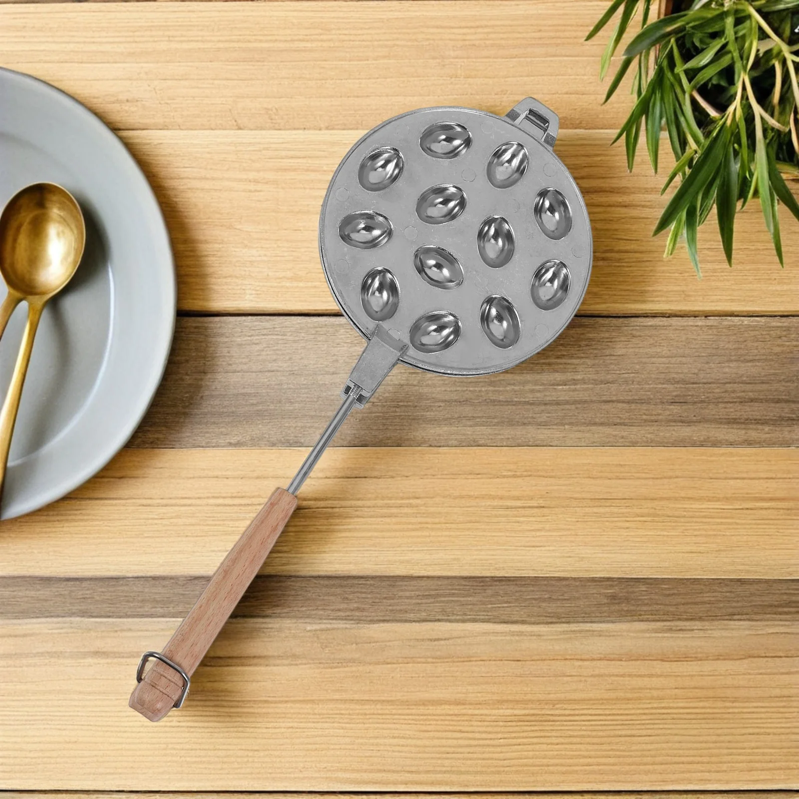 

Walnut Cookie Mold Aluminum Alloy Baking Pan For Chocolate Candy Cake Non-Stick Metal Fondant Mold - Diy Nut Treats Kitchen