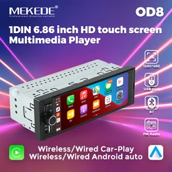 For Hyundai Lada Toyota Nissan Ford Universal 1 Din Car Radio HD Touch Screen Single knob CarPlay Stereo Mp5 Player FM Receiver