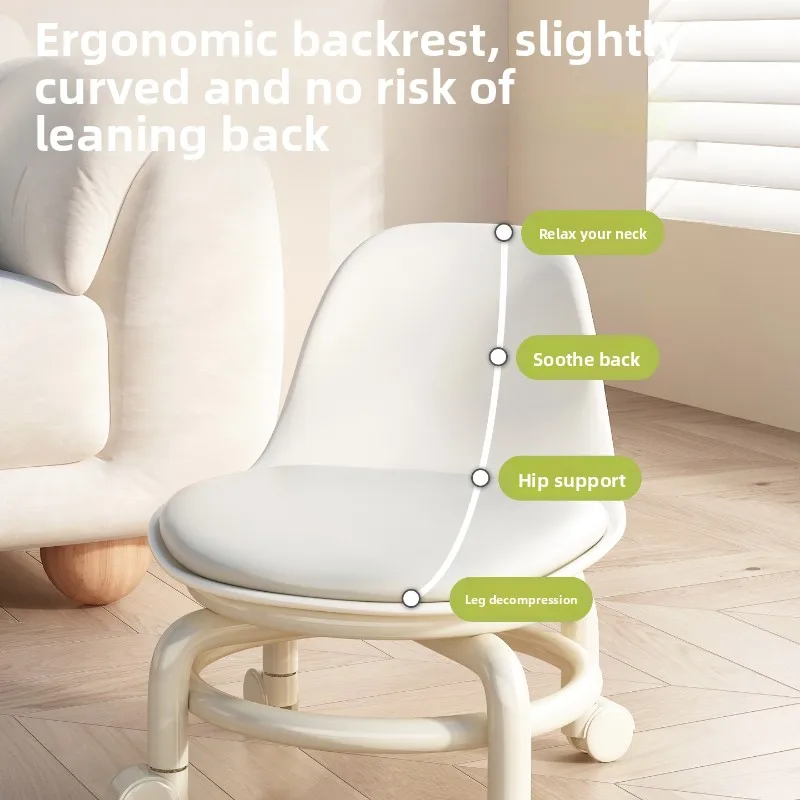 Roda giratória pequenos banquetas que economizam espaço, cadeiras móveis para sala de estar com rodas, durável, кkritв  rahстиную, banco rolante