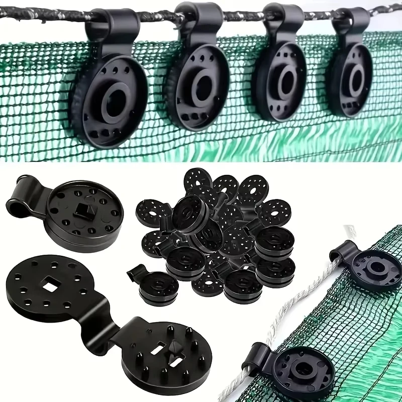 100pcs Black Shade Cloth Clips - Durable PP Plastic Clips for Securing Sun Shade Net, Patio Mesh Tarp, Garden Shade Cover