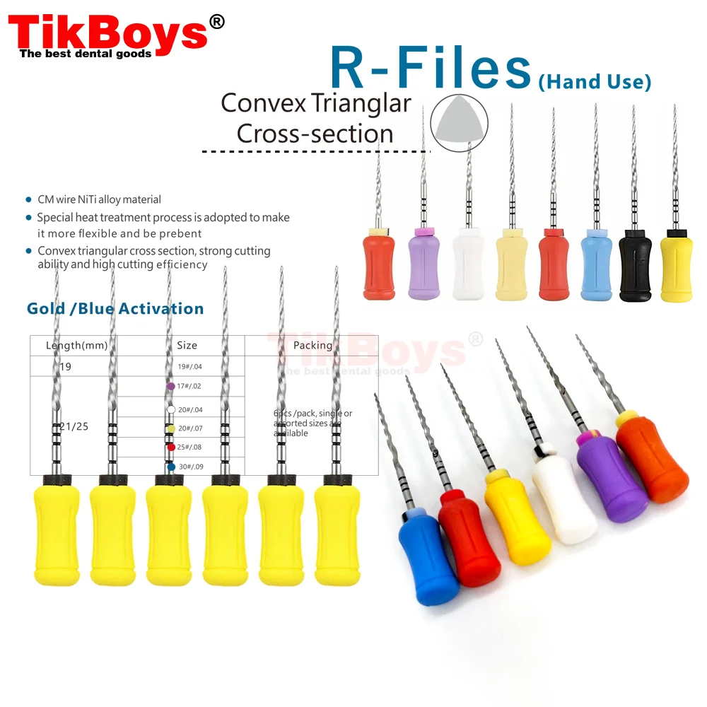 Dental NiTi Hand Use Super Blue Endodontics Files Root Canal Treatment Heat Activated Dentist Material Dental Instrument f4 f5