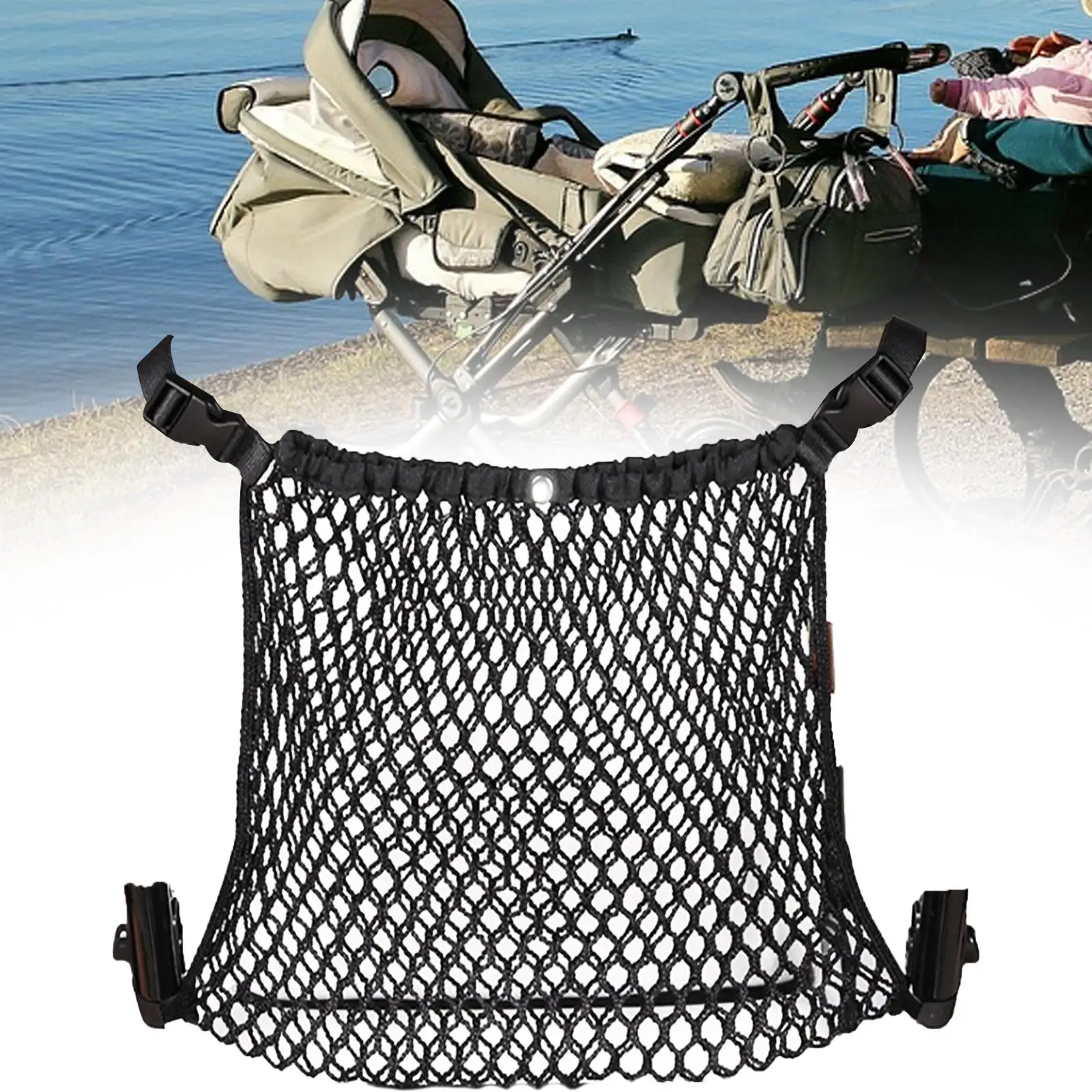 Babytrolley Mesh Net Pocket Kinderwagen Mesh voor speelgoed en snacks Waterbekers