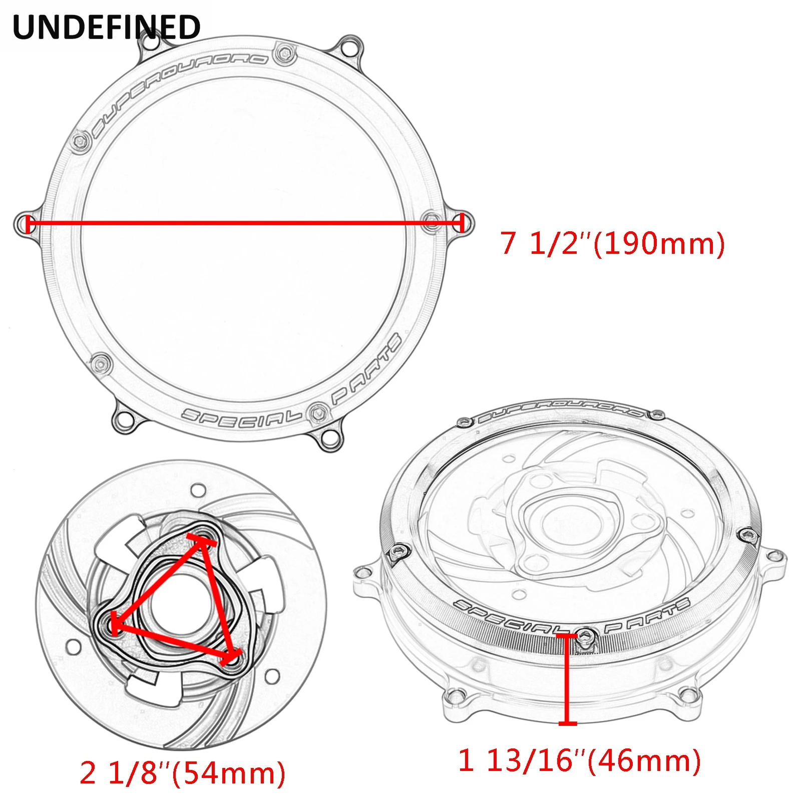 Motorcycle Engine Clear Clutch Cover Protector Guard Aluminum Waterproof Pressure Plate Kit For Ducati 959 1199 1299 Panigale S