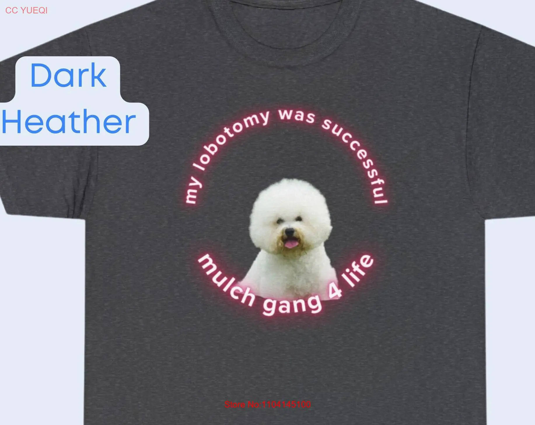 Meme T Shirt Mulch Gang Mulchmaxxing Mulchgiving Cute dog GifT Lobotomy Funny Ironic Sarcastic long or short sleeves