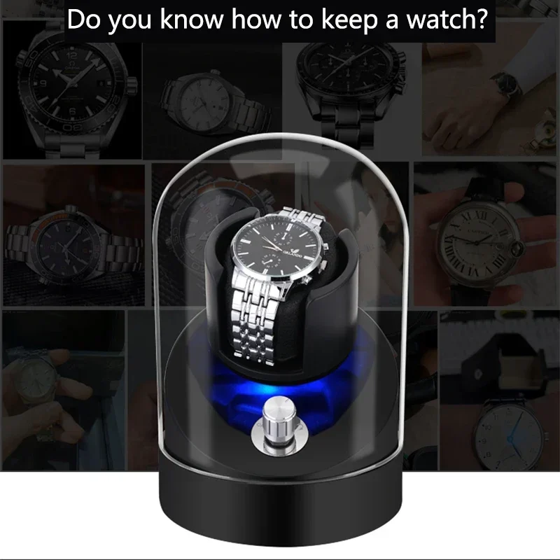 Personalized custom logo Watch Winder Storage Display Watch Case Motor Mute Automatic Mechanical Meter Upper Chain watch box OEM