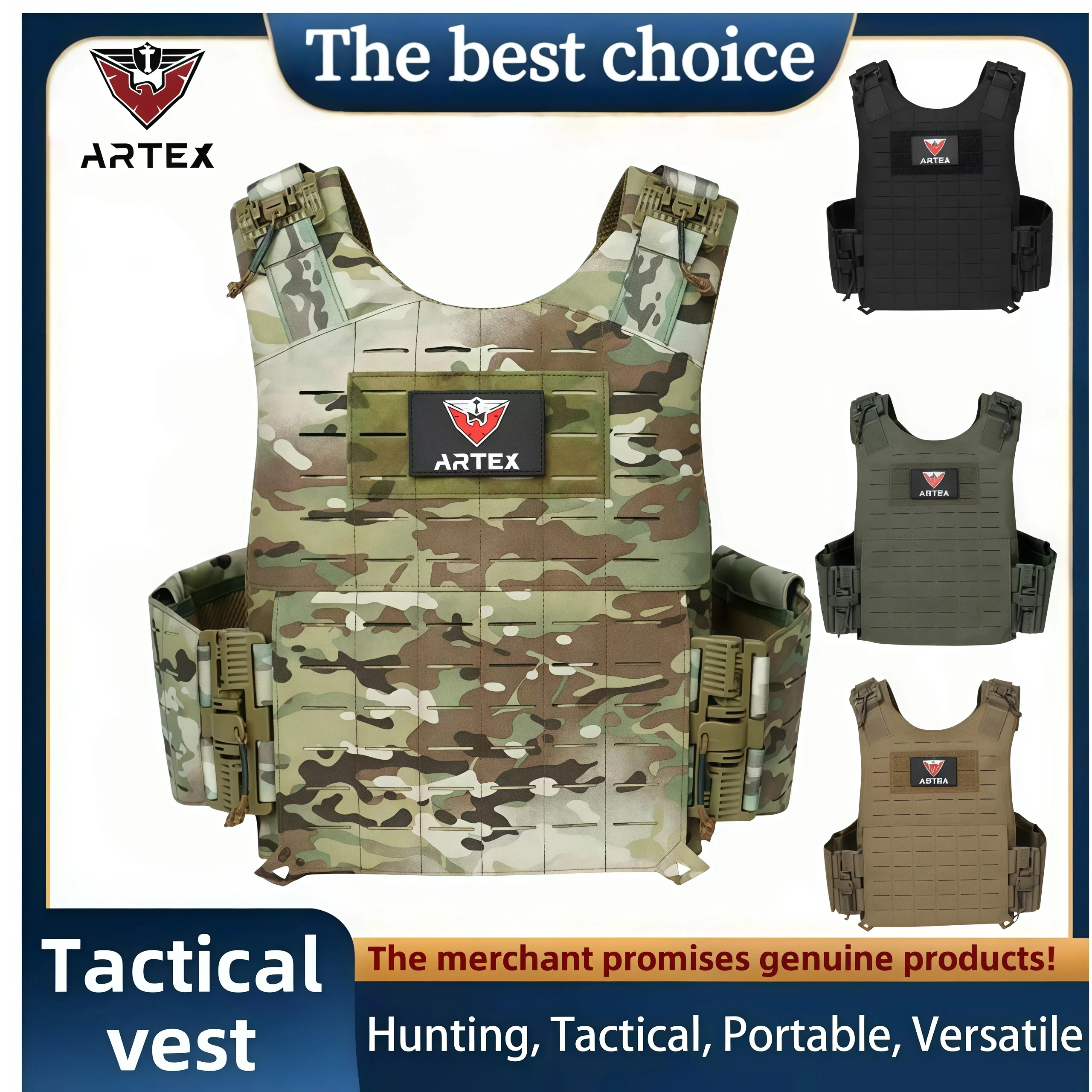 

Tactical Vest Outdoor Hunting Plate Carrier Protective Adjustable Vest Airsoft Carrier Combat Equipment 6094 vest