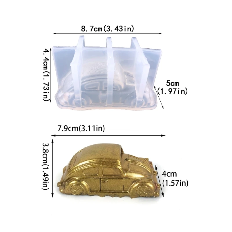 Progetto stampo in silicone per piccole auto che realizza accessori per candele domestiche Dropshipping
