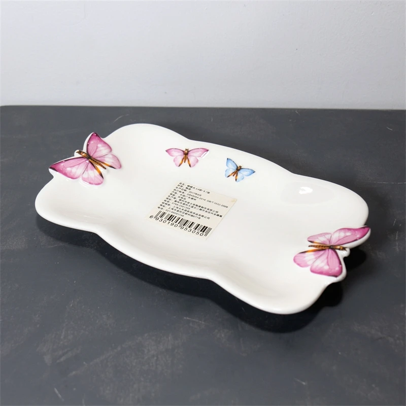 Old ceramic three-dimensional relief design multifunctional Western dessert salad soup plate noodle bowl