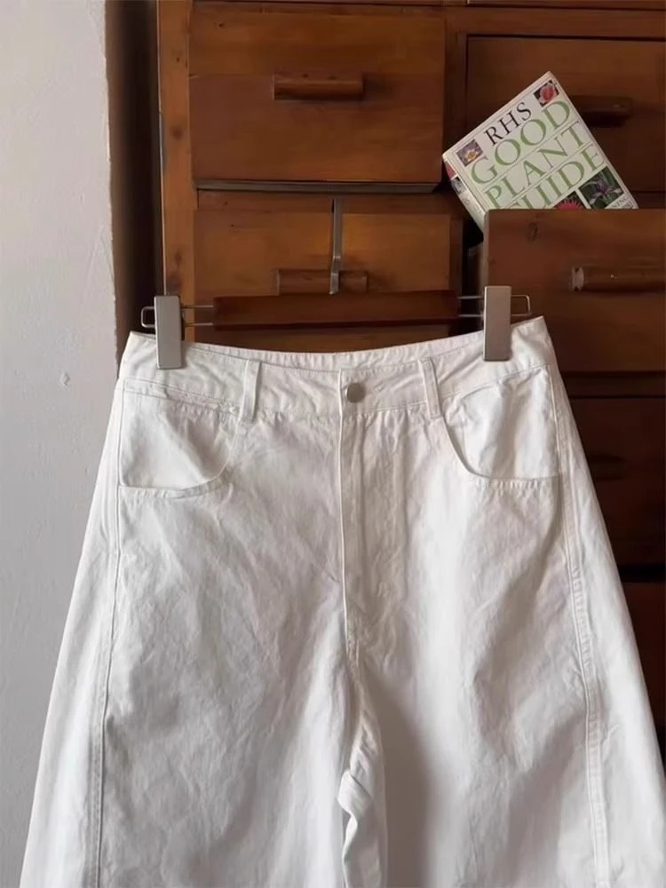 Plones Casus Hoados de Cintura Alta para Hombre y Mujer, Estilo Coreano de Verano, Plones de Nueve Puntos con Bo...