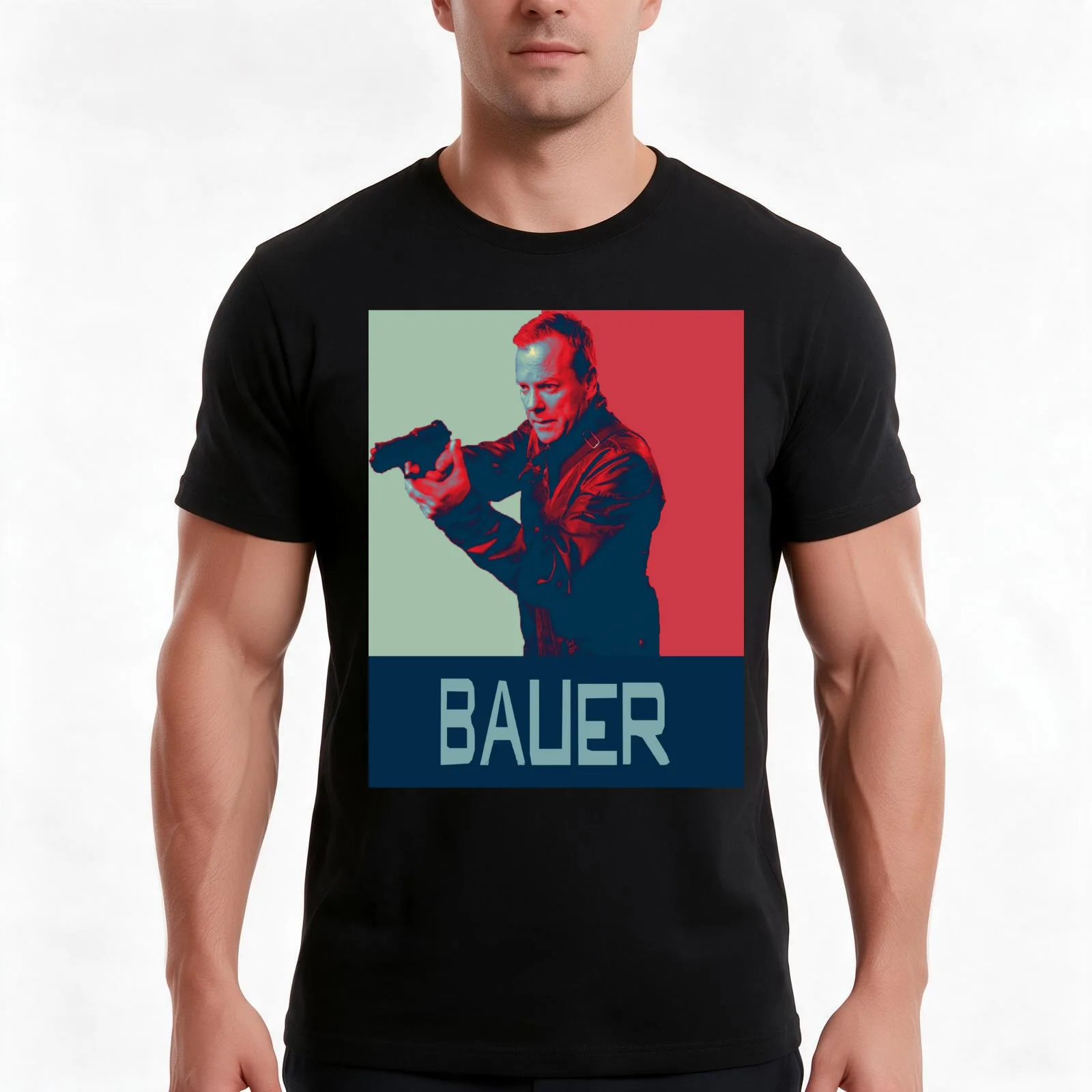 Bauer Hope T-Shirt Summer Casual Cotton Tee Oversized Streetwear Tops Vintage Graphic Print Loose Fit Short Sleeve
