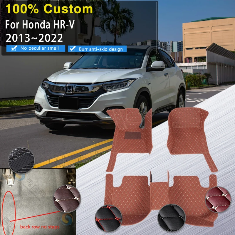 

Car Carpet Floor Mat For Honda HR-V HRV HR V Vezel 2013~2022 Leather Pads Cat Floor Mats Tapetes Para Automovil Car Accessories