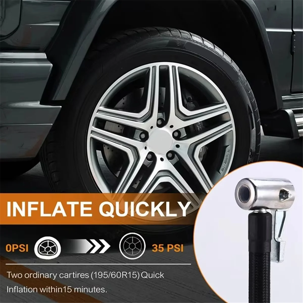 

A002 подходит для аккумуляторного воздушного компрессора, автоматического накачивания шин, беспроводной электрический насос с цифровым манометром, вилка европейского стандарта