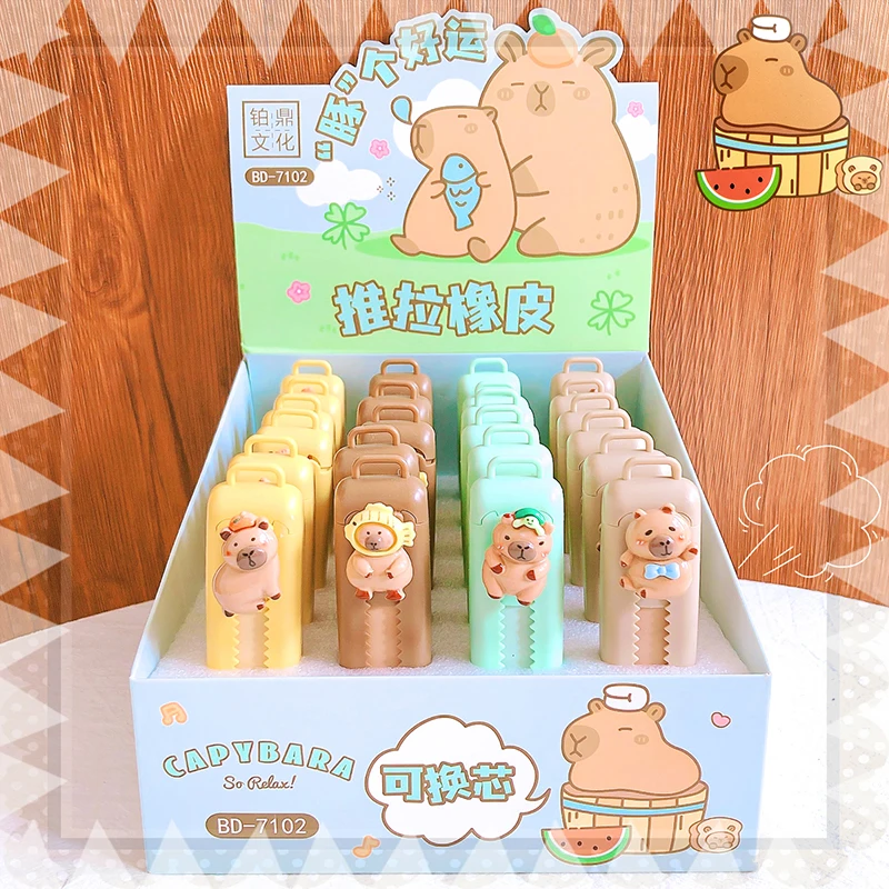 Kawaii Office Supplies School Items Gift For Kids Eraser Cute Capybara Eraser Funny Rubber