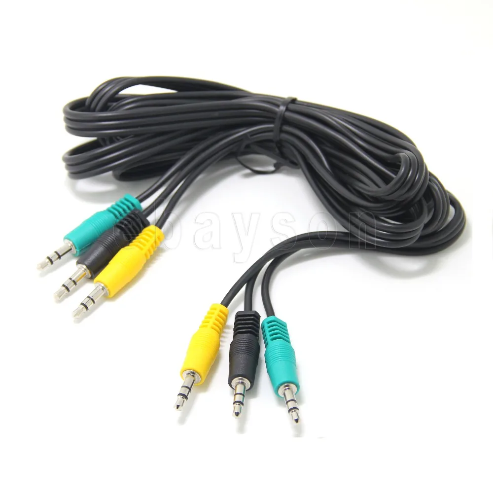 Logitech Z-680 Z5500 Z906 Speakers Color Coded 3 Minijack Plug Audio Cable 3.5mm