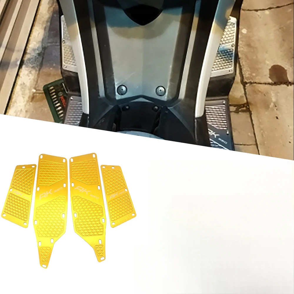 

Подставки для ног скутера, декоративная защитная накладка для KYMCO AK550 2017-2024, комплекты напольной доски, модификация из алюминиевого сплава с ЧПУ, аксессуары