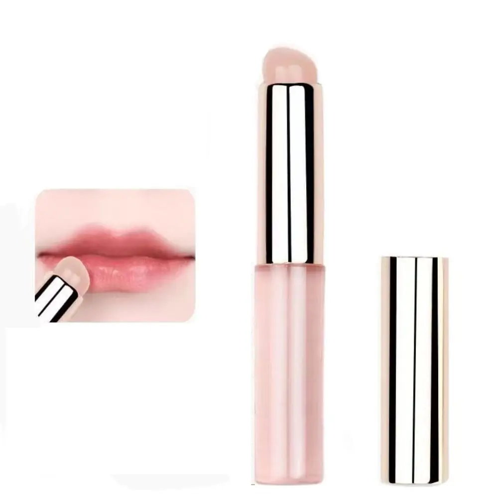 

Round Head Silicone Lip Brush with Cover Lipstick Brush Upgrade Angled Concealer Brush Soft Mini Lipstick Makeup Brushes Travel