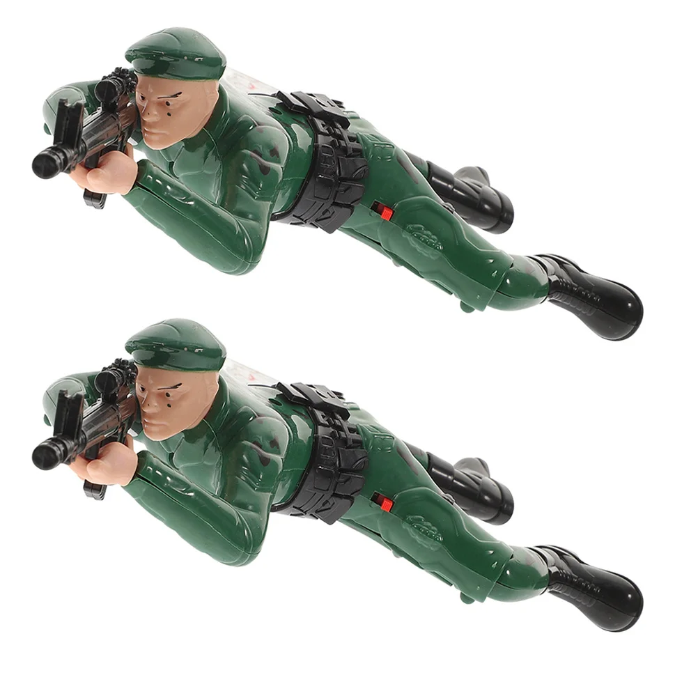 2-teiliger elektrischer Krabbelsoldat für Jungen, interaktiver Familienspaß, einzigartiger ästhetischer Reiz, langlebiges Konstruktionssoldat-Spielzeug