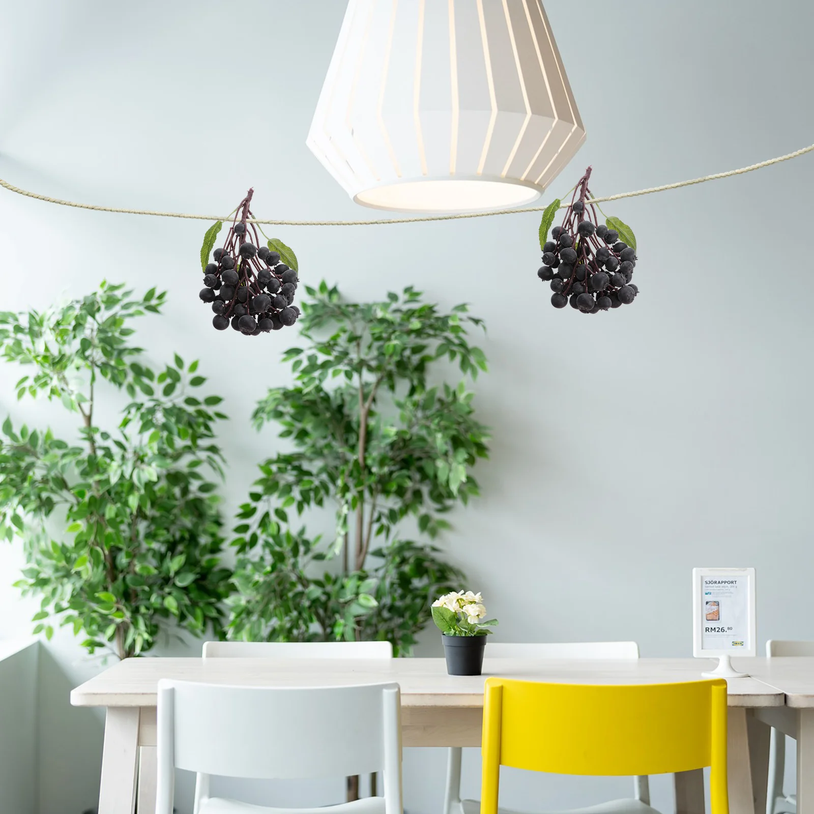 محاكاة الفاكهة المزيفة عنبية الديكور العنقودية الخضراء الاصطناعية واقعية المنزل المطبخ حفلة التصوير الدعامة #1