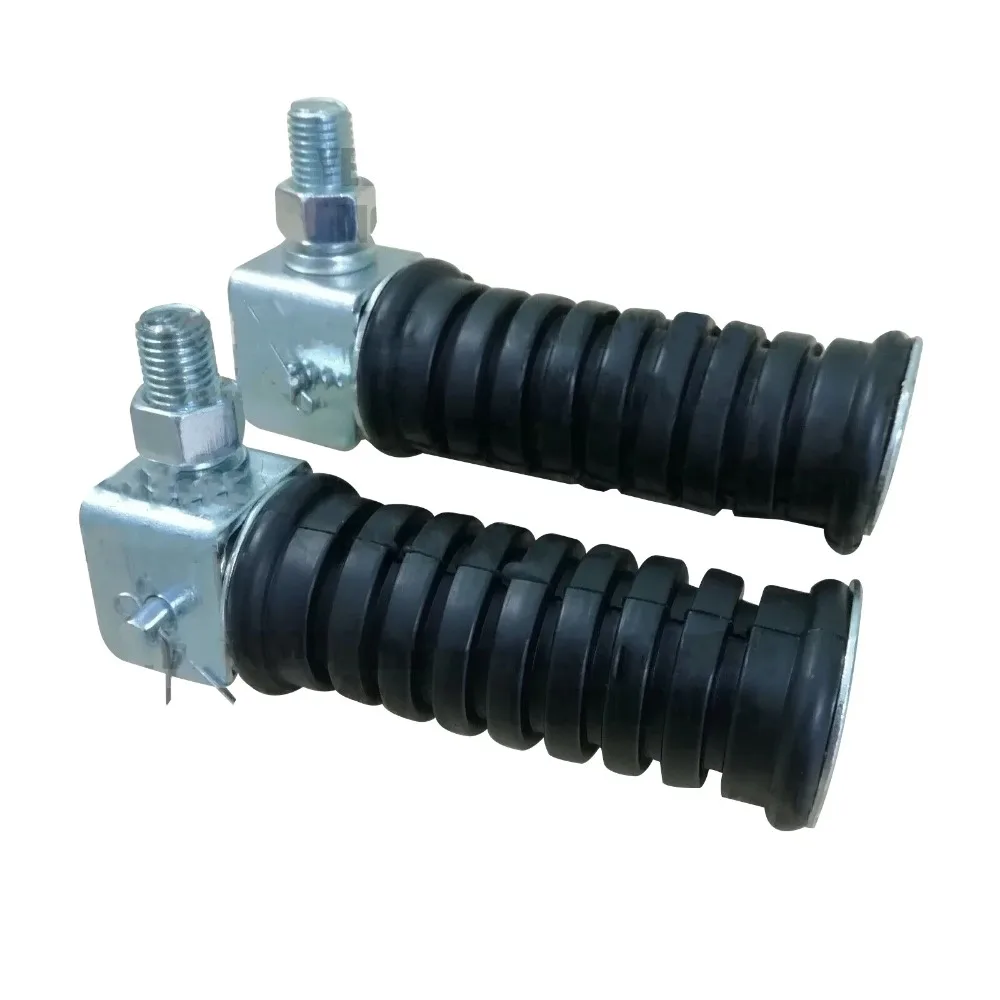 1Pair Universal Motorcycle Rear Pillion Footpegs Footrests Foot Pegs Rests 10mm Thread Motorcycle Pedal Pads Motorcycle Parts
