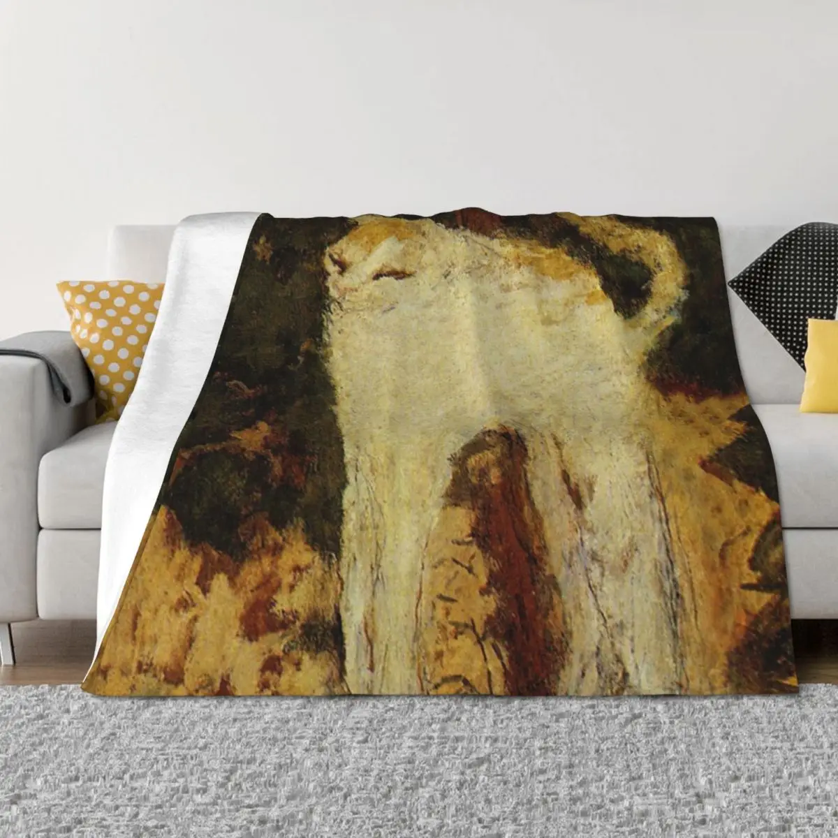 

“White Cat” by Pierre Bonnard Throw Blanket Flannel Fabric Decorative Sofas warm for winter Blankets