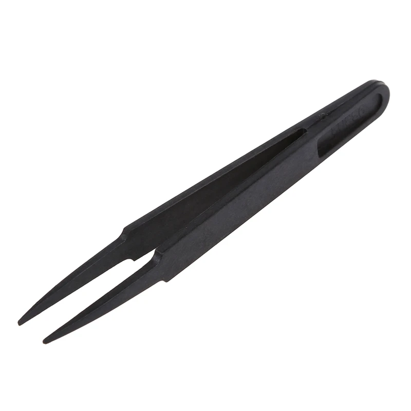 5X Black Plastic Anti-Static Tweezers Repair Tool