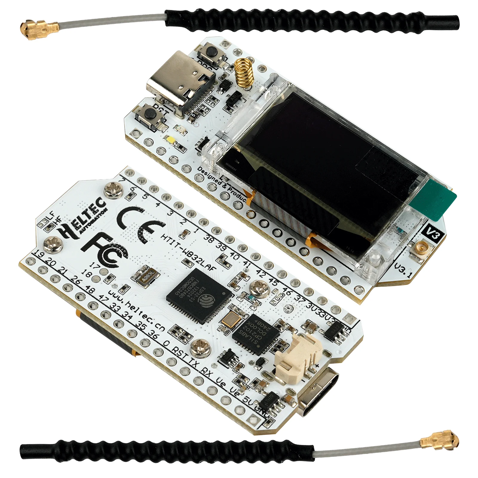 2Set LoRa32 V3 Development Board with ESP32-S3 and SX1262 868MHz 915MHz WiFi 0.96 Inch OLED Display for IoT Projects