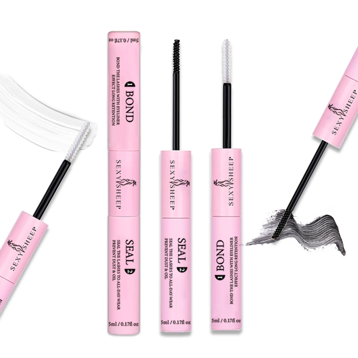 Eyelash Glue for Lash Clusters 10ml Super Hold Long Lasting Bond And Seal 2 in 1 for DIY at Home 10ml